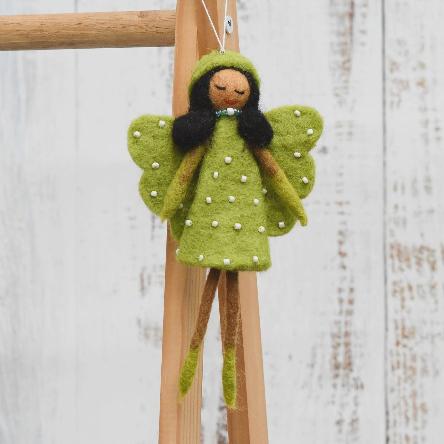 Felt Angel Fairy - Lime Green Dress