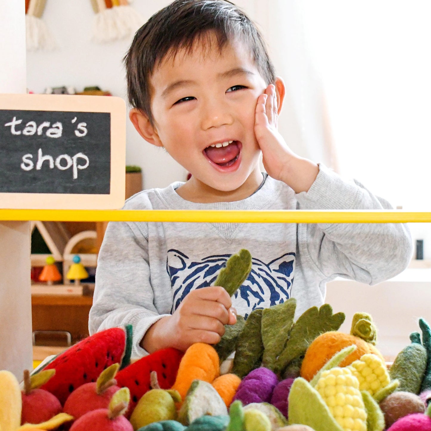 Felt Vegetables and Fruits - 14pcs