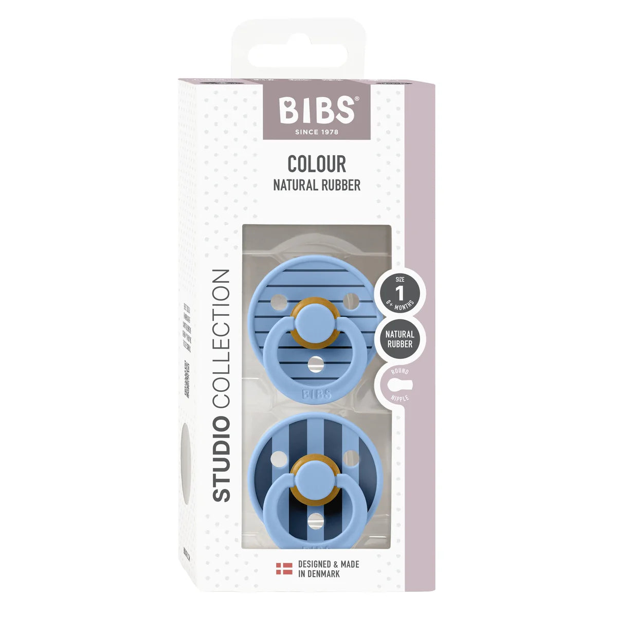 BIBS Studio Colour Pin Sky Blue Mix 2pk