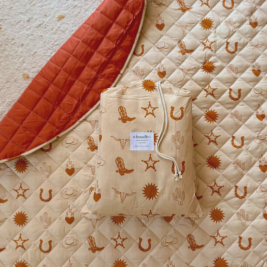 Texas Reversible Playmat - 100% Quilted Cotton