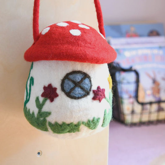 Felt Mushroom Toadstool Bag